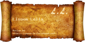 Lissem Leila névjegykártya